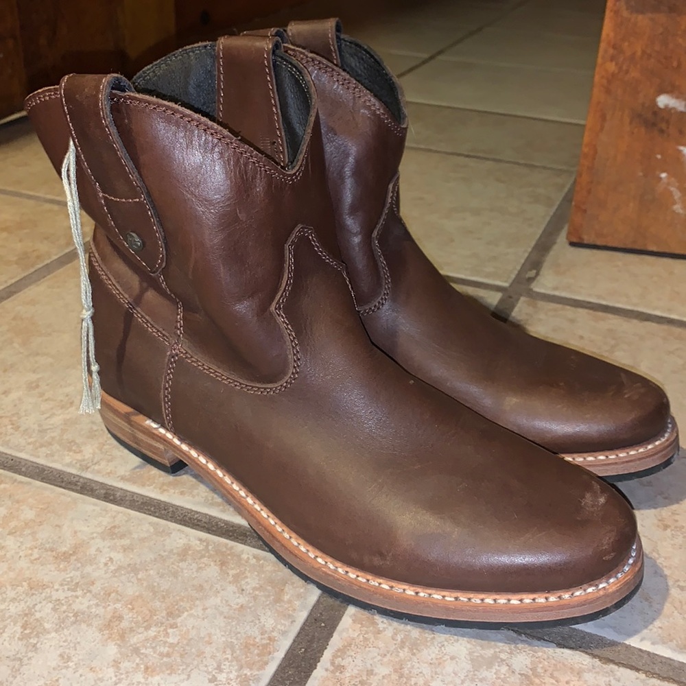 Liberty Black Leather Ankle Cowboy boots